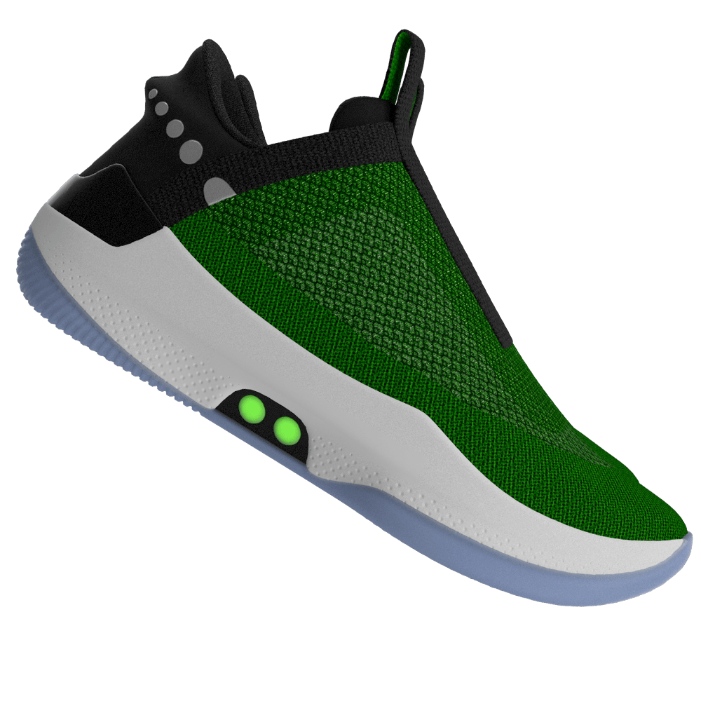 Tenis Nika Verde com sola branca de detalhe cinza